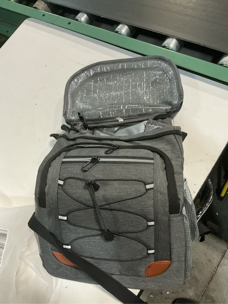 Condition photo showing New/Like New for backpack cooler insulated leak proof for men wowen 36 cans soft cooler backpack insulated waterproof large capacity coolers bag portable for lunch camping travel picnic hiking 36 cans dark gray