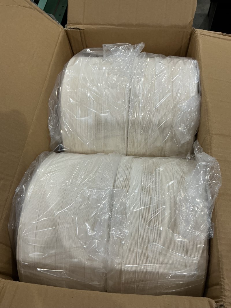Condition photo showing Good Condition for compostable heavy eco-friendly disposable white uncoated paper plates bagasse sugarcane biodegradable for hot cold food party dinner christmas 500 count (pack of 1) white