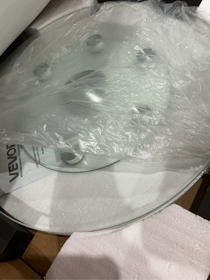 Condition photo showing Good Condition for 31" glass lazy susan for dining table turntable centerpiece with swivel assist system round tabletop rotating tray large serving plate silent & smooth spin