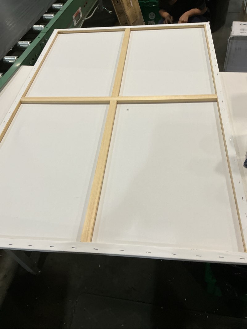 Condition photo showing Good Condition for stretched canvases for painting 32x48 inch 3-pack, triple primed acid-free 100% cotton blank canvas, large art canvases for oil paint acrylics pouring & wet art media, pour painting