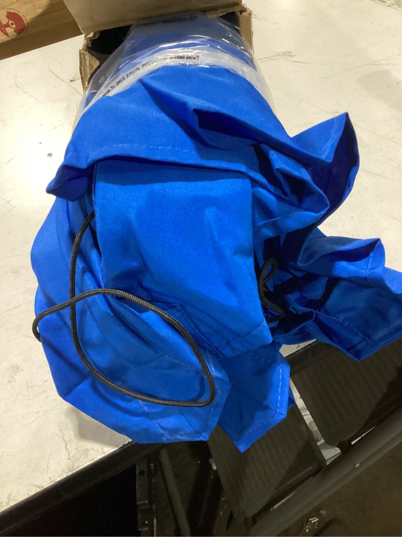 Condition photo showing Good Condition for jearey 10ft outdoor patio umbrella outdoor table umbrella with push button tilt and crank, market umbrella 8 sturdy ribs uv protection waterproof for pool, garden (royal blue) 10ft royal blue
