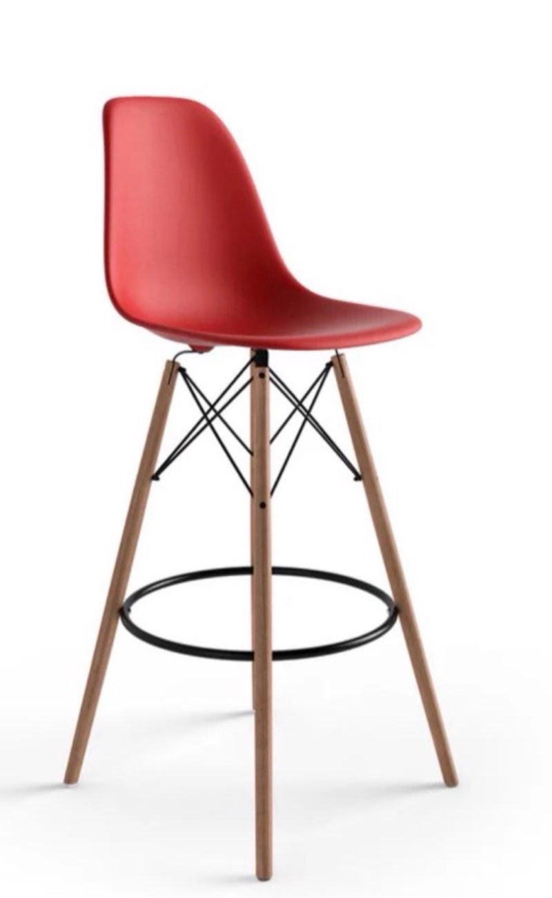 Paris Bar Stool - Set of 2, Red 