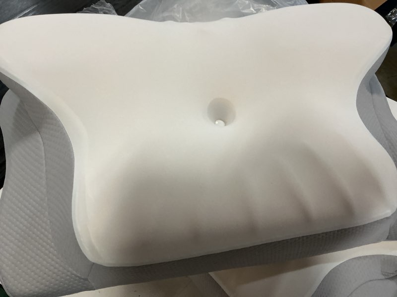 Condition photo showing Good Condition for cervical neck pillow for pain relief - ergonomic memory foam pillows for sleeping, cooling side sleeper pillow for neck support, contour orthopedic bed pillow for sleepers