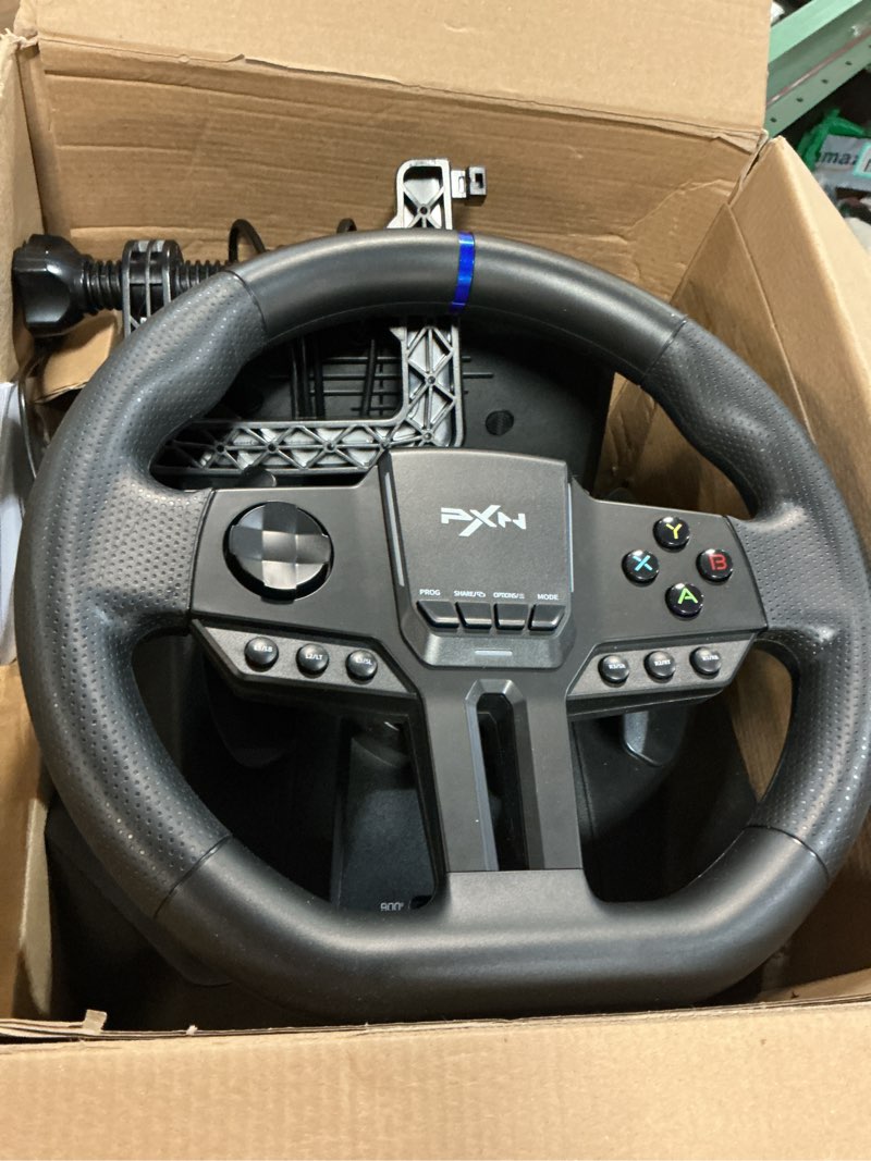 Condition photo showing Good Condition for PXN PC Racing Wheel, V900 GEN2 Universal Usb Car Sim 270/900 Degree Race Steering Wheel with Pedals for PS3, PS4, Xbox One, Xbox Series X/S, Switch, Android TV