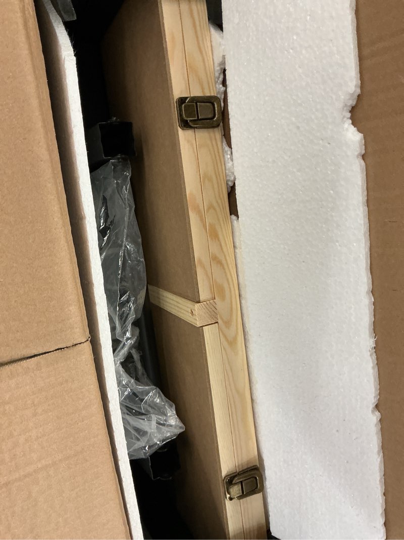 Condition photo showing As Is for Tilting Puzzle Table with Drawers 1500-Piece, 3-Angle Adjustable, No Assembly & Folding Design, Metal Legs & PP Cover, on Wheels for Adults and Puzzle Lovers Black Legs