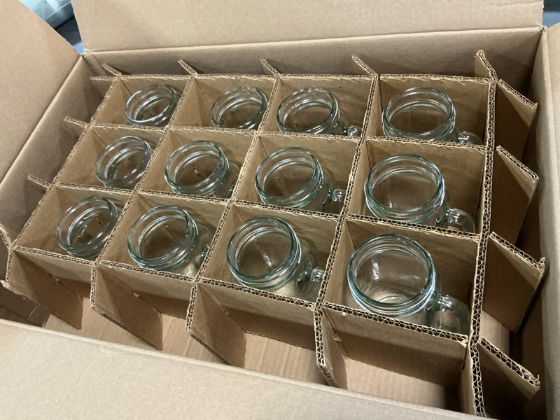 Condition photo showing Good Condition for libbey county fair glass drinking jars, 16.5-ounce, set of 12 standard packaging