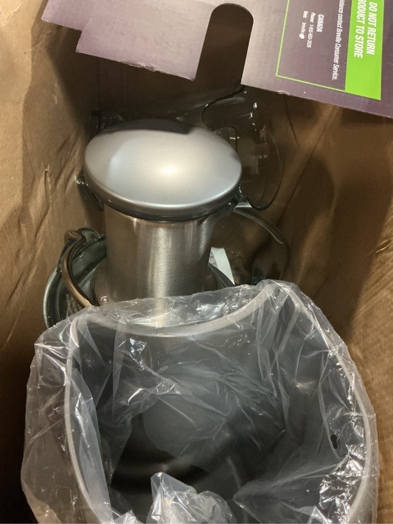 Condition photo showing As Is for breville juice fountain elite 800jexl, silver