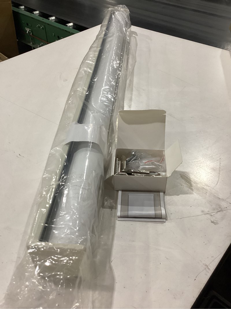 Condition photo showing New/Like New for joydeco 100% blackout roller shades cordless blinds for windows, free-stop shades, uv protection, natural woven blinds for home and office, light-proof aluminum cover (35" w x 75" h, beige) beige (aluminum cover) 35"w x 75"h