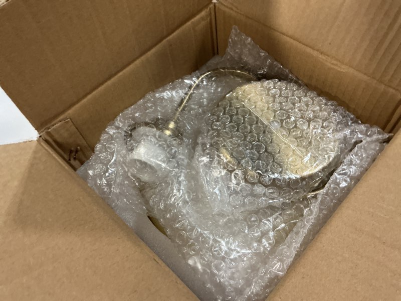 Condition photo showing Good Condition for KCO Lighting Mid Century Modern Wall Mounted Bedside Lamp Brass Gold Wall Sconce Glass Globe Bathroom Vanity Light Fixture Vintage Wall Light Wireless Bedroom Wall Sconce Lamp Yellow