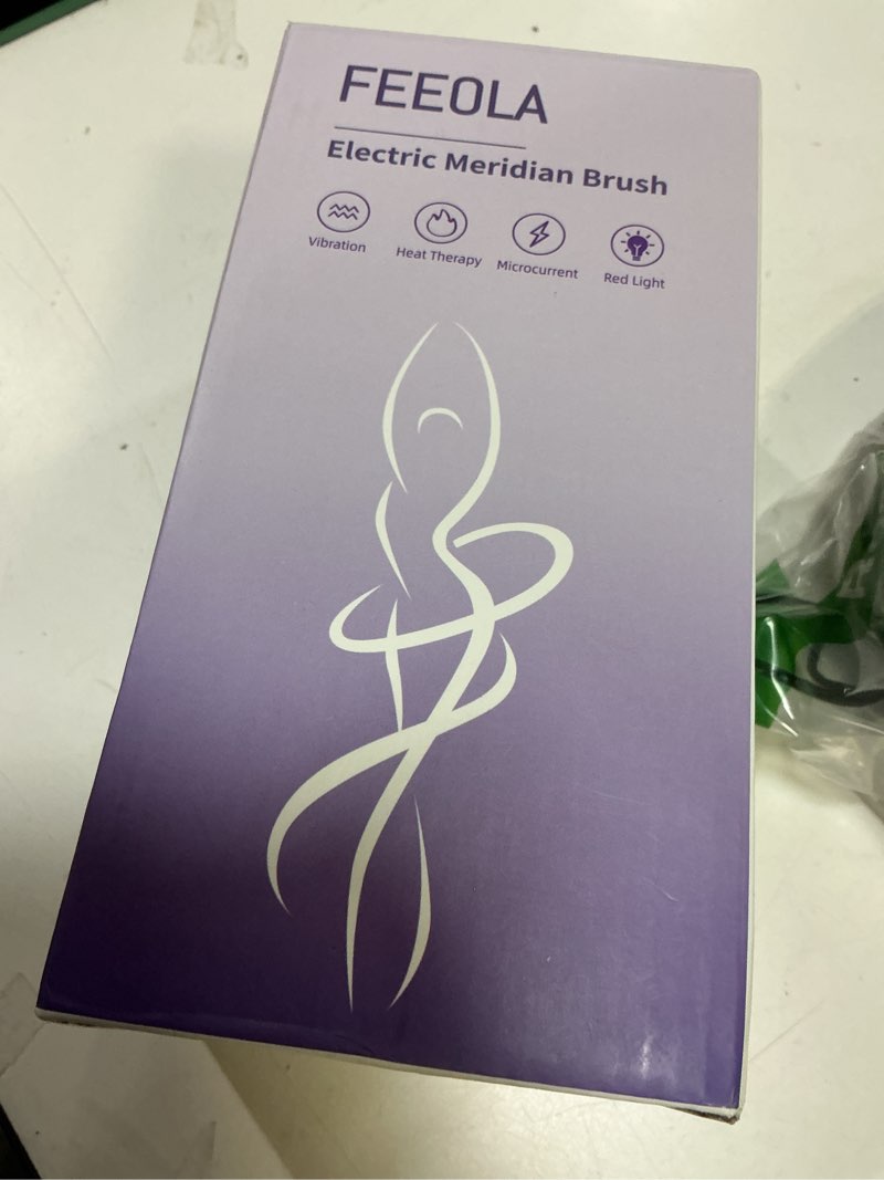 Condition photo showing Good Condition for lymphatic drainage massager for legs & body — handheld body massager to reduce swelling, improve circulation & smooth the look of cellulite - purple