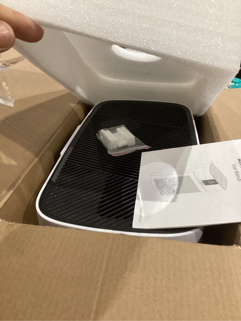 Condition photo showing Good Condition for Air Purifiers for Home Large Room up to 2180 Sq Ft, DBFIT HEPA Air Purifier with Washable Nylon Pre-Filter, PM2.5 Air Quality Sensor, Air Cleaner for Pet Hair, Odor, Smoke, Dust, Pollen AP2410 White