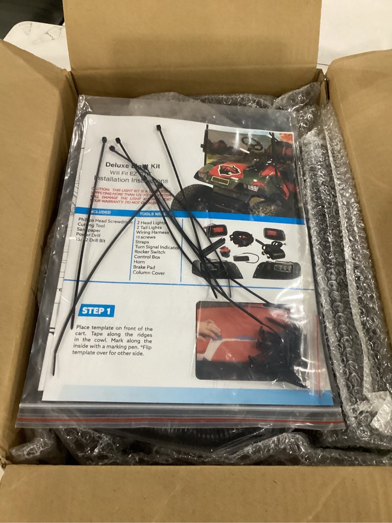 Condition photo showing Good Condition for not tested**** lochnchn led headlight tail light kit compatible with ezgo txt golf carts 1996-2013 12v street legal light kit with turn signal wire harness compatible with ezgo txt for gas and electric