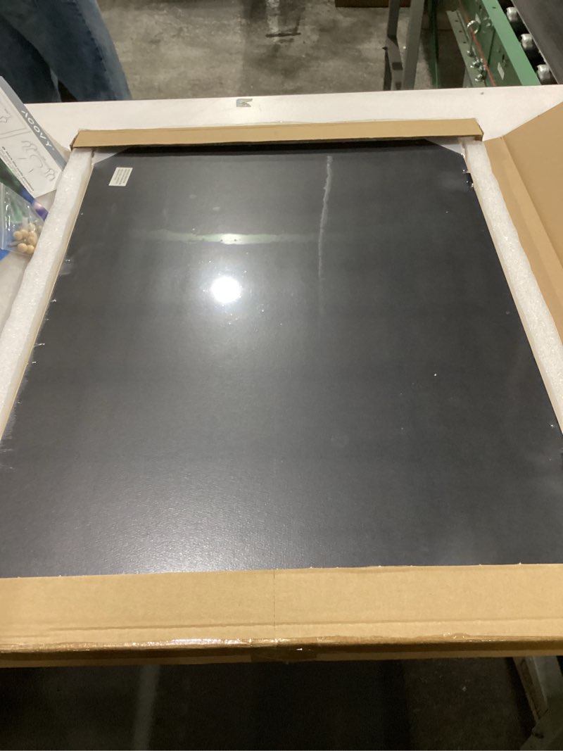 Condition photo showing New/Like New for Bulletin Board Cork Board with Linen, 100% Wood Framed 18" x 24" Bulletin Board Decorations, Pin Boards for Walls, Wall Mounted Fabric Picture Board with 10 Pushpins for School, Home & Office, Natural Natural 18" x 24"