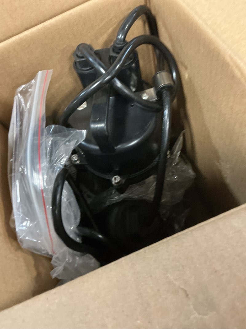 Condition photo showing As Is for utilitech 1/3-hp 40-gpm aluminum submersible sump pump