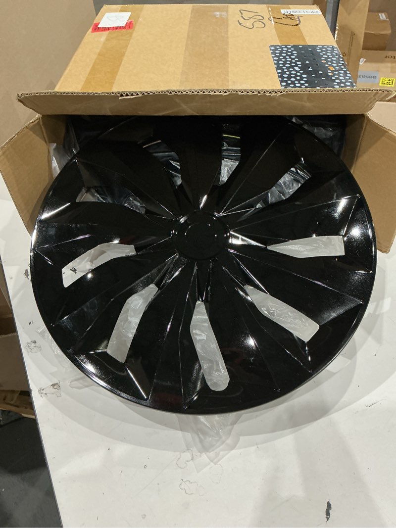 Condition photo showing Good Condition for hubcaps wheel cover replacement r16 size hub cap universal-fit steel wheel rim caps abs tire covers for most cars trucks sedans suv -set of 4?16-inch?black? tt-black 16-inch