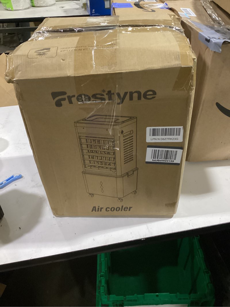 Condition photo showing Good Condition for portable evaporative air cooler w/humidifier – 3ga water tank, 10 ice packs, 6 speeds & 4 modes, timer & remote, windowless portable fan for bedroom, home, office,black
