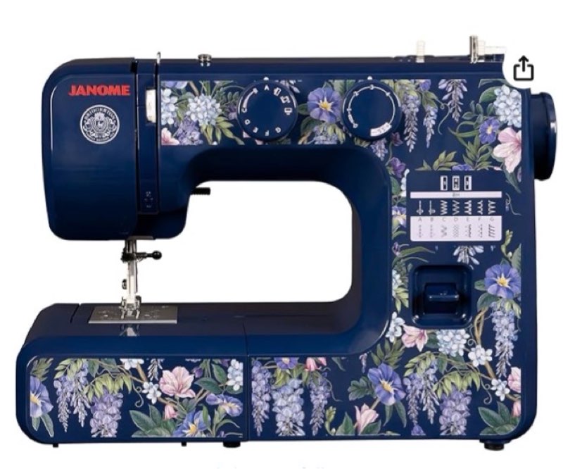 janome wisteria promenade easy-to-use 15-stitch sewing machine officially licensed bridgerton collec