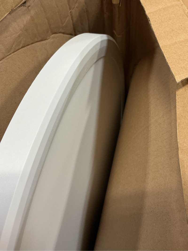 Condition photo showing Good Condition for wkoncldy 3cct 3000k/4000k/6000k selectable, led flush mount ceiling light, 20 inch 5000lm round modern flat panel,super slim for living dining kitchen bedroom room white 20in-1pack
