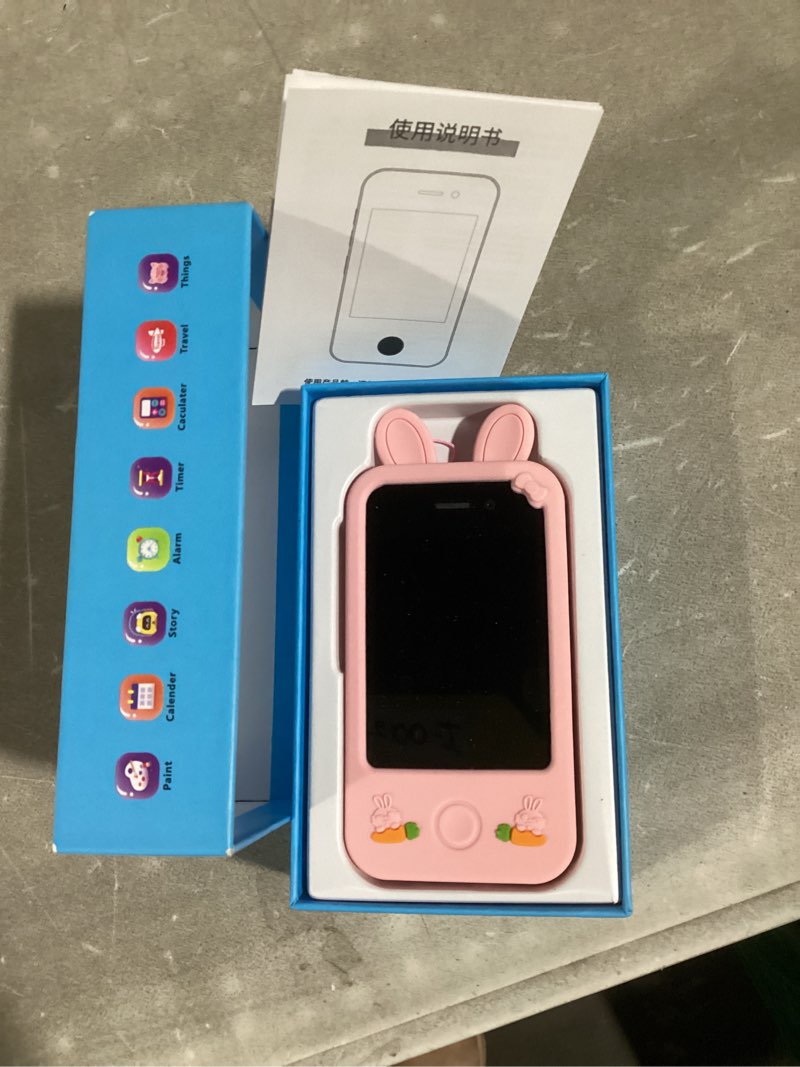 Condition photo showing New/Like New for Kids Smart Phone Toy - Toddler Cell Phone 2.8" Touchscreen Dual Camera with 20 Puzzle Games, Safe No WiFi for Kids 3-6, Educational Play Phone, Durable for 5 Year Old Boys Girls (Pink)