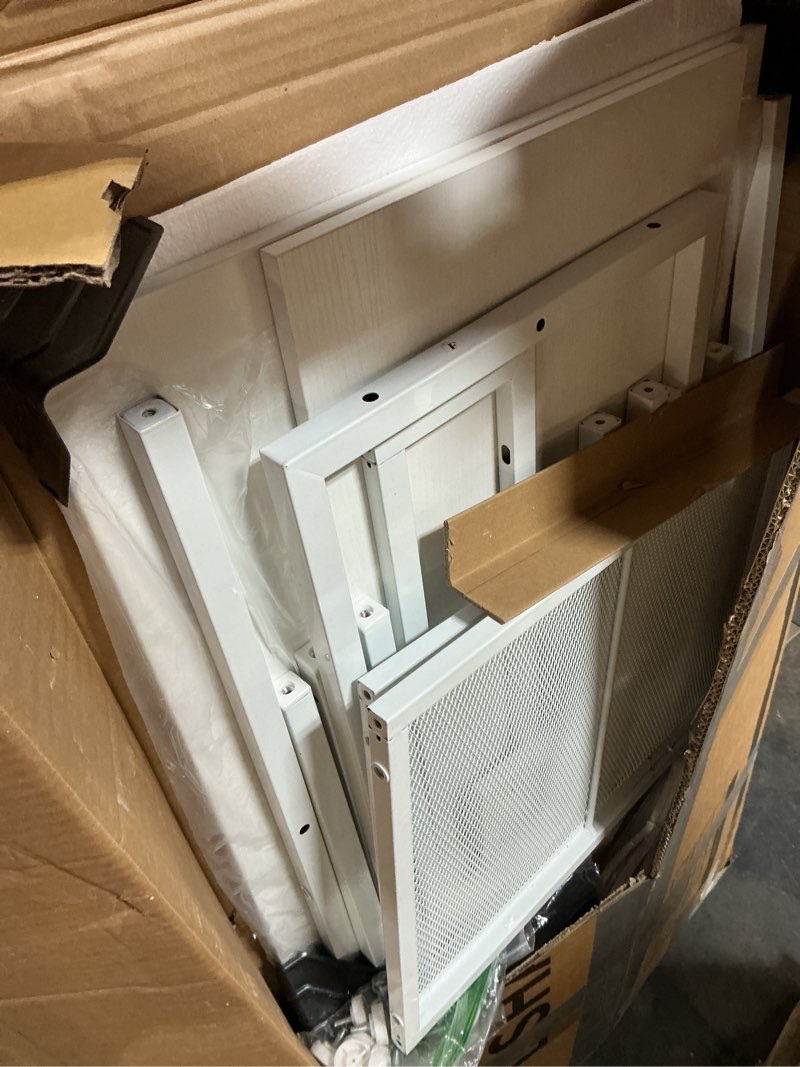 Condition photo showing Good Condition for AODK 53 Inch L Shaped Computer Desk with Drawers, Corner Desk with Power Outlets & Reversible Storage Shelves, for Home Office Gaming, White 53 Inches White