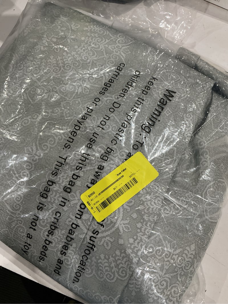 Condition photo showing As Is for mainstays olan navy blackout curtain panel pair, 1-pack, grommet top, textured solid, 37\" x 84\", room darkening drapes for bedroom