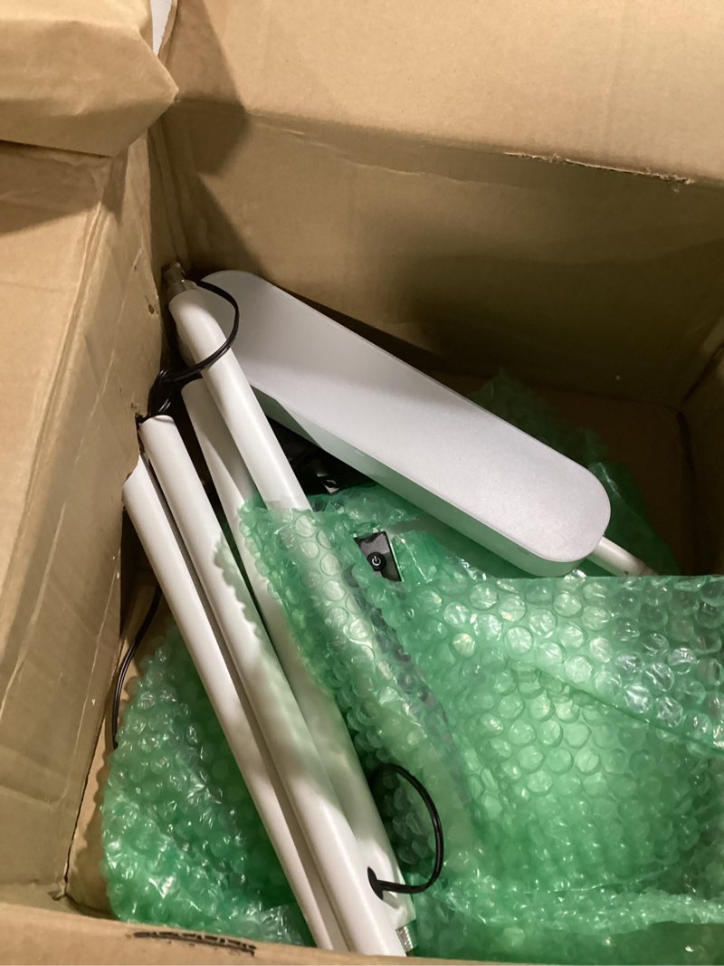 Condition photo showing Good Condition for Floor Lamps, 15w/1000lm Bright LED Floor Lamp with Stepless Adjustable 3000K-6000K Colors and Dimmer, Remote and Touch Control Reading Lamp, Adjustable Gooseneck Floor Lamp for Living Room Gravel White