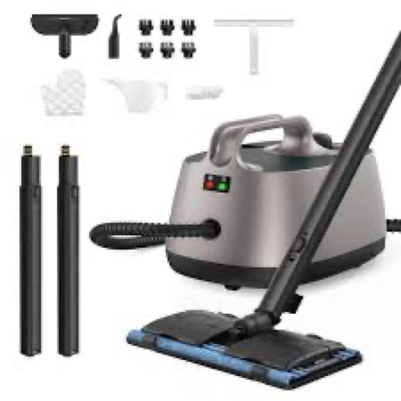 steam cleaner for home, 293°f 58 psi powerful multipurpose handheld steam mop, 21 attachments, 50oz 