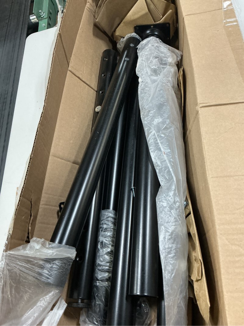 Condition photo showing As Is for qlly adjustable metal table leg, 24-40 inch, 60-100cm, home office diy desk leg, furniture leg set (4, black) 4 black