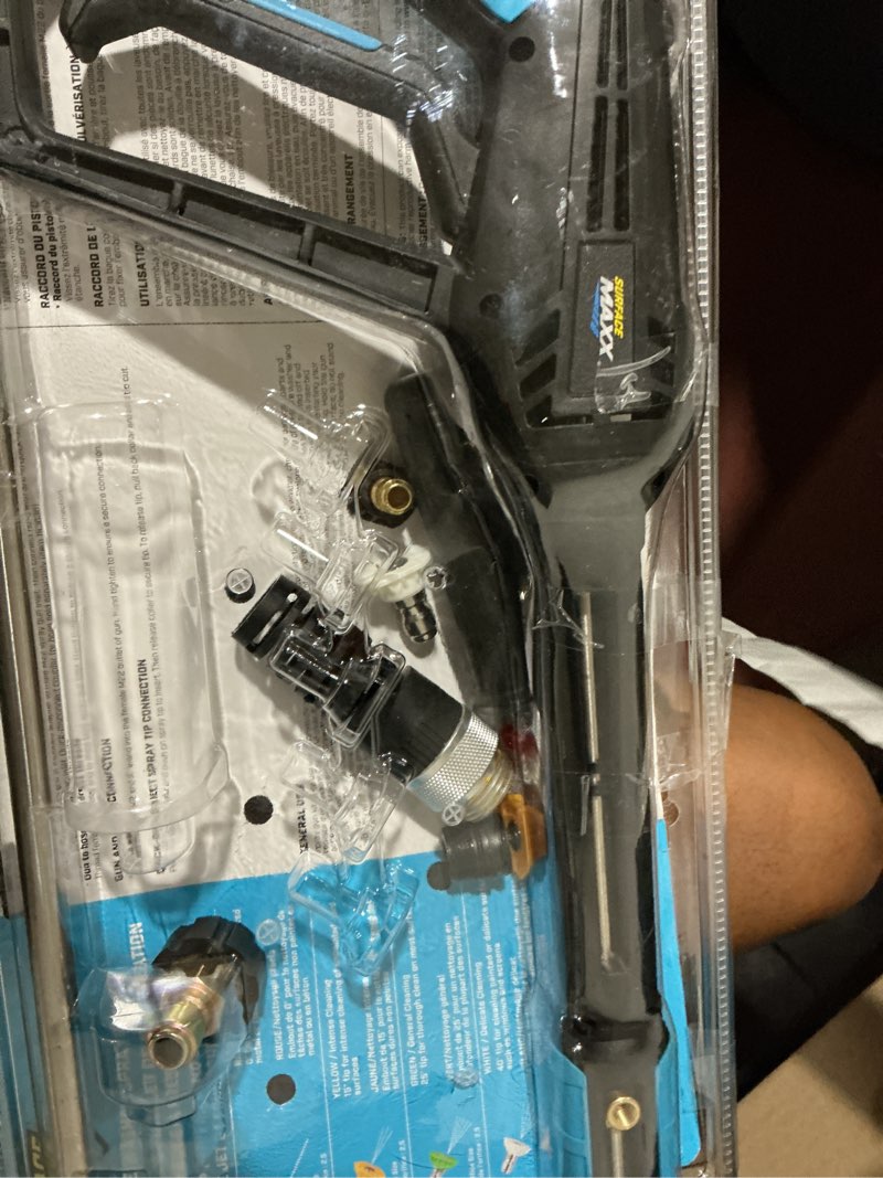 Condition photo showing As Is for surfacemaxx 1.67-ft up to 4500-psi plastic pressure washer spray gun kit
