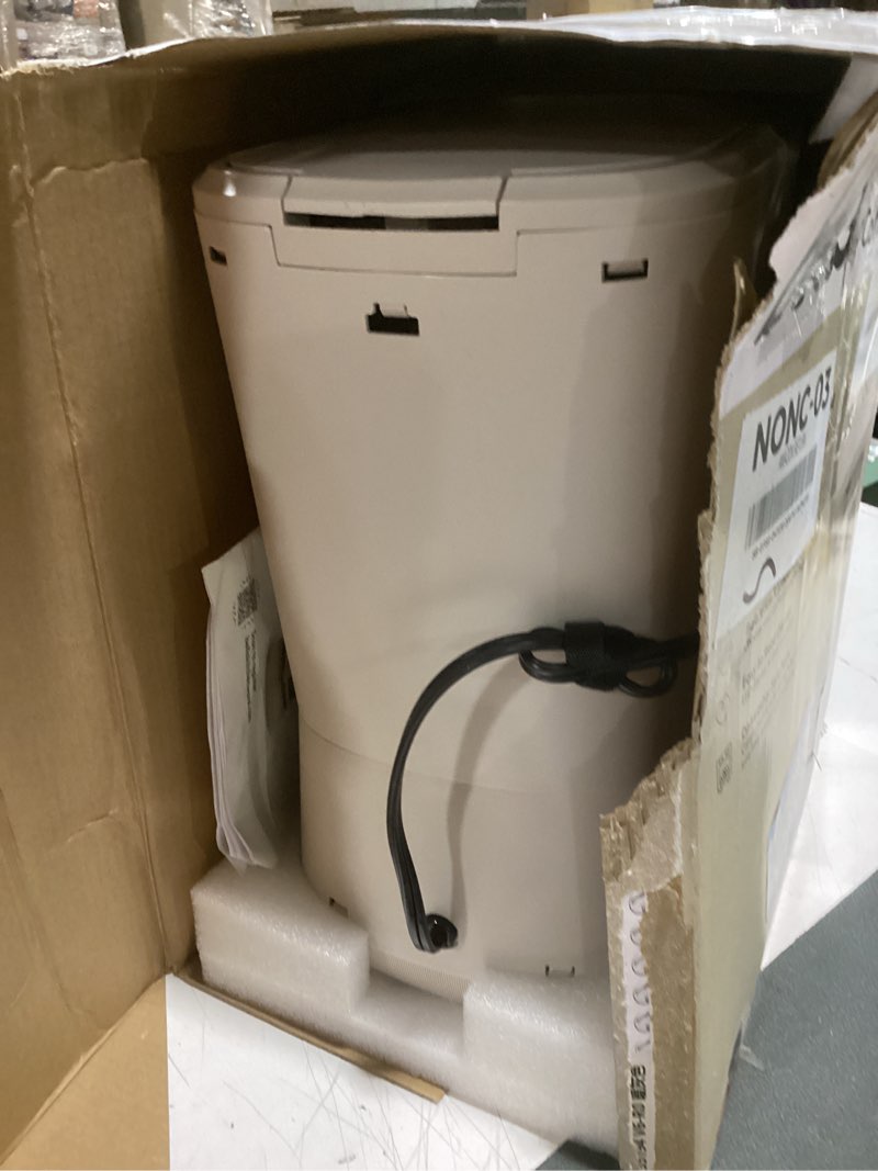 Condition photo showing As Is for bella 12 cup programmable coffee marker, reusable dishwasher safe accessories, easy lcd diaply, auto shutoff, 900 watt, oatmilk