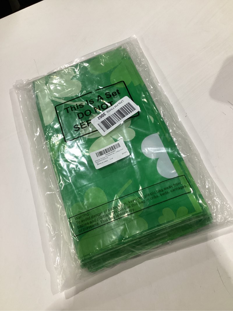 Condition photo showing Good Condition for Batiyeer 12 Pack St Patrick's Day Tablecloth 54'' x 108'' Inch Disposable Plastic Tablecloth Irish L