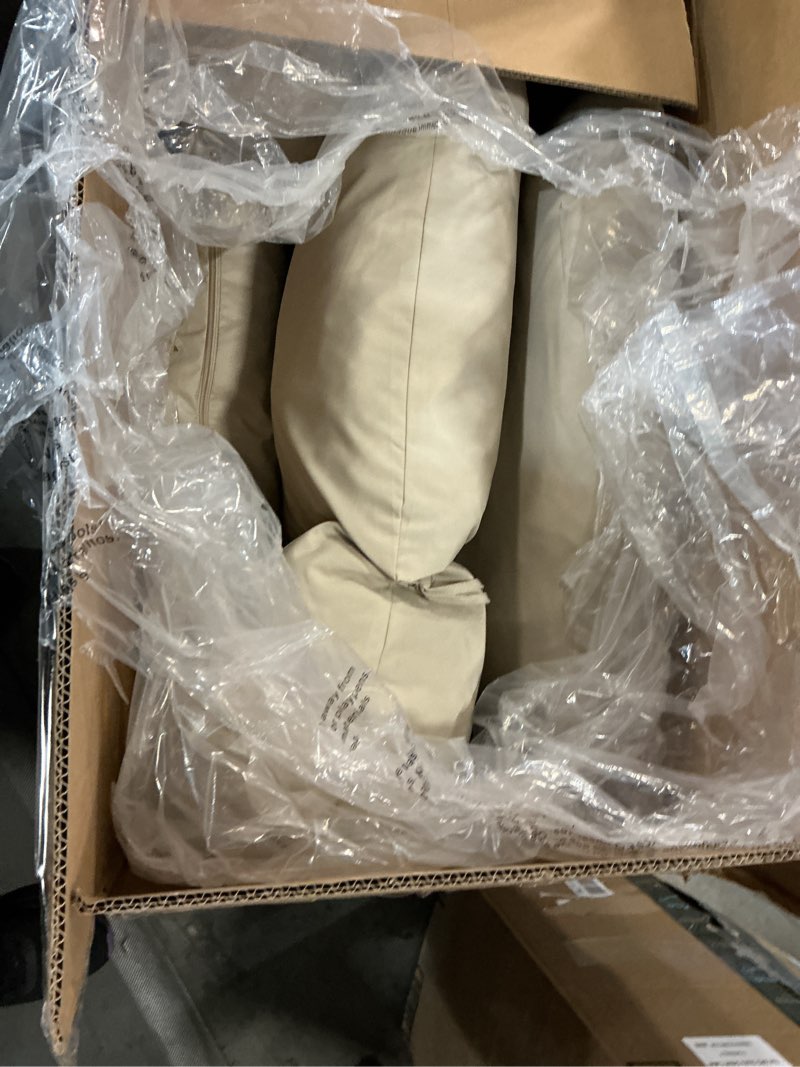 Condition photo showing Good Condition for outdoor egg chair cushion with 8 securing straps, water-repellent & fade-resistant, removable cover, replacement cushion for most single hanging swing egg chairs – cream