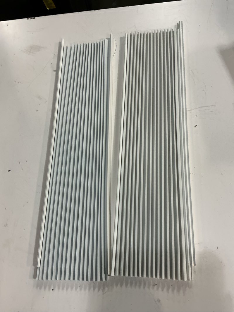 Condition photo showing Good Condition for adjustable air conditioner side panels replacement, compatible with frigidaire window a/c units – replaces 18ffracp01, expands 7–21 in, off-white?2 pack?