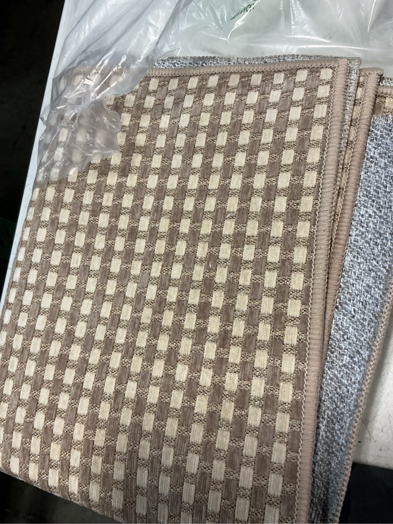Condition photo showing New/Like New for ydkgl 2x5 ft hallway runner rug boho woven washable long kitchen runner rugs mat non slip, soft entryway laundry hall runner floor carpet for indoor backdoor bedroom kitchen living room, brown 2' x 5' a- brown