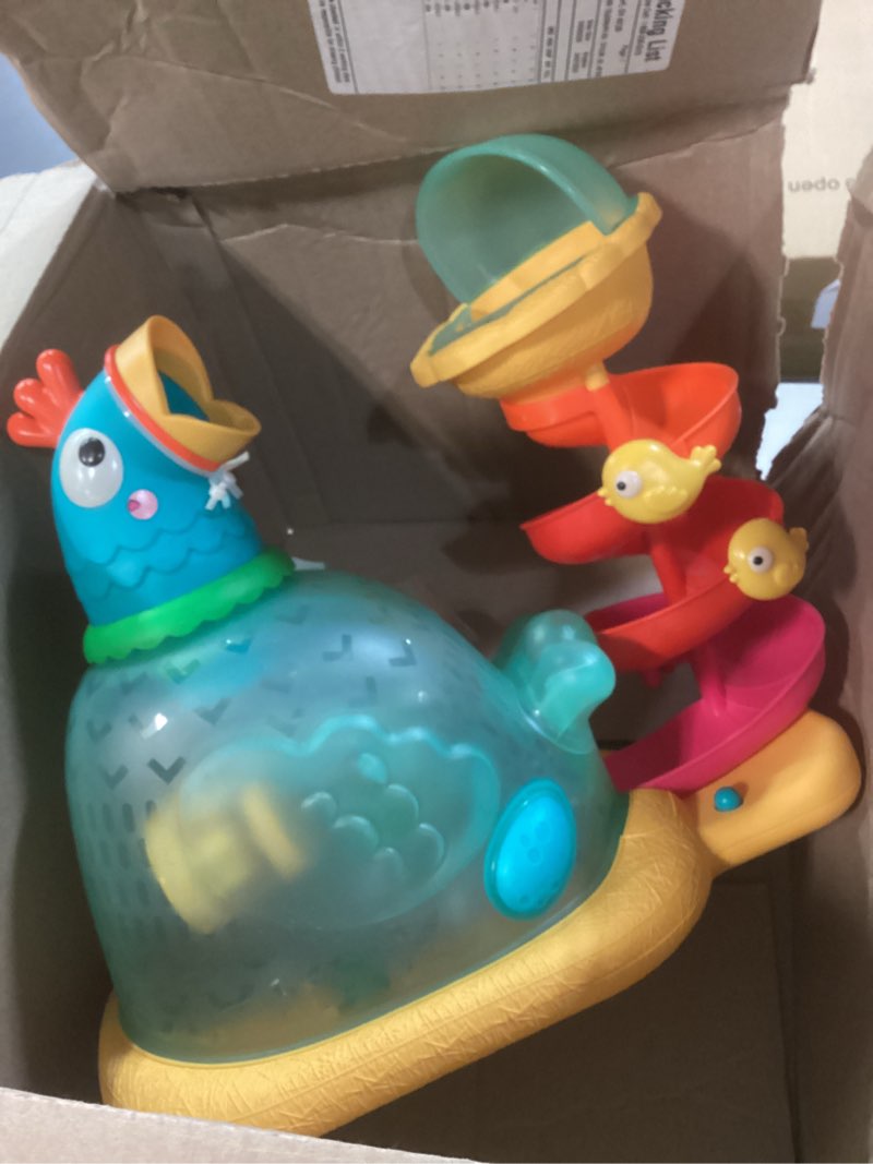 Condition photo showing As Is for battat pop-a-doodle-doo chicken ball popper with music lights  baby and toddler toys