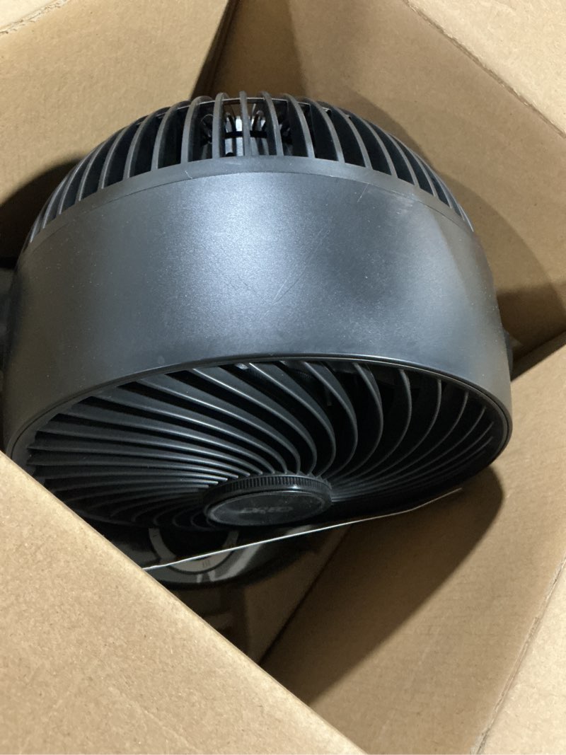 Condition photo showing Good Condition for dreo 12 inch oscillating table fan, 70ft powerful airflow, 25db quiet air circulator, 120-degree adjustable tilt, 3 speeds, tabletop and desktop fan for home, office, kitchen
