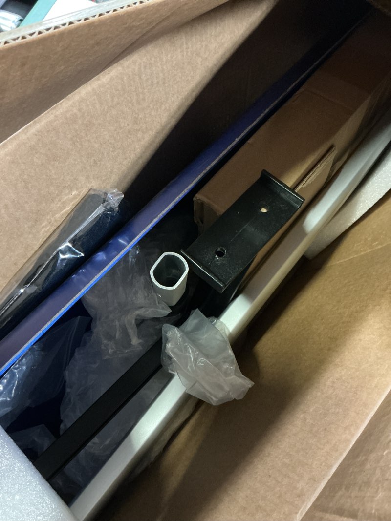 Condition photo showing Good Condition for 37" Wide Double Pole Snow Shovel for Driveway with Wheels Set Heavy Duty Aluminum Blade Remover, Adjustable Handle Includes Brush and Gloves, Barn Snow Pusher Hand Plow, Sidewalks and Doorways (Blue)