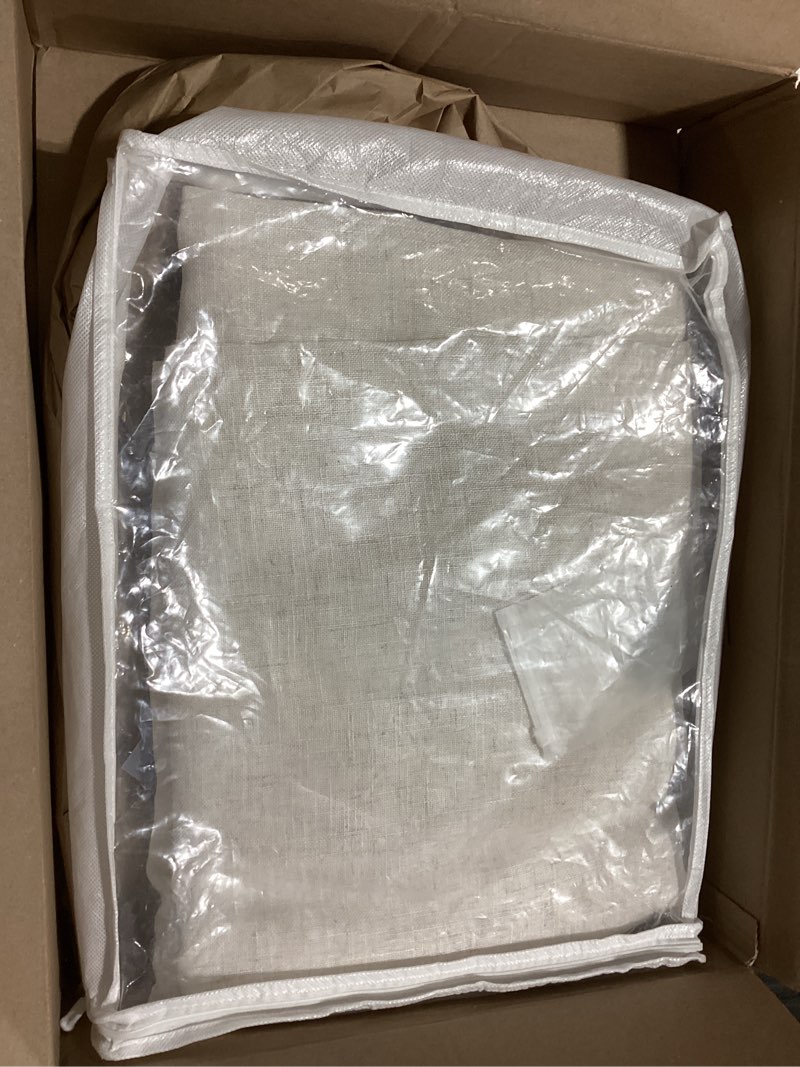 Condition photo showing As Is for HPD Half Price Drapes Signature Blackout Velvet Curtains 96 Inches Long Extra Wide Heat & Full Light Blocking Blackout Curtain for Bedroom and Living Room (1 Panel), 100W x 96L, Off White Off White 100 in x 96 in