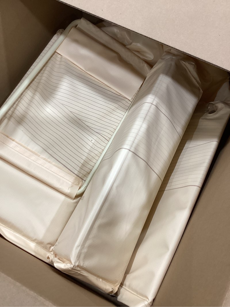 Condition photo showing As Is for Portable Foldable Bathtub, Freestanding Bathtub No Installation, Bathroom SPA Soaking Bath Tub, Shower Stall Collapsible Hot & Ice Bath for Indoor Outdoor (Beige, 59"L x 21.6"W x 19.6"H)