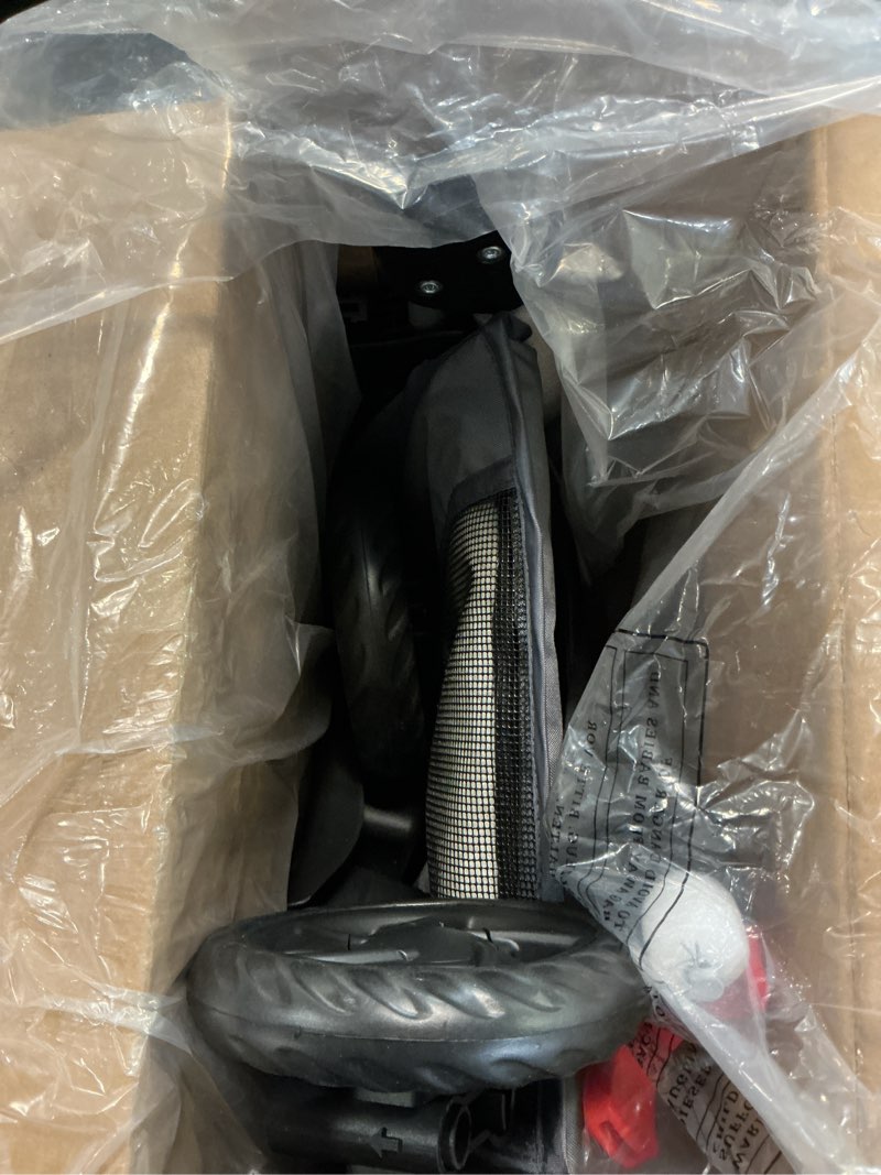 Condition photo showing Good Condition for monibloom 3 wheels pet dog cat stroller for small medium dogs and cats, lightweight foldable jogger stroller w/storage basket and cup holder, gray