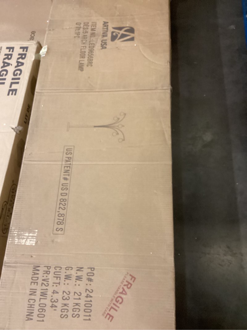 Condition photo showing New/Like New for Artiva USA Amore 86" Two-Tone LED Floor Lamp with Dimmer 5000 Lumen