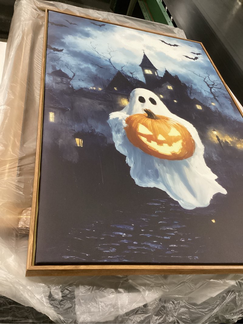 3 pcs halloween decor canvas wood frame