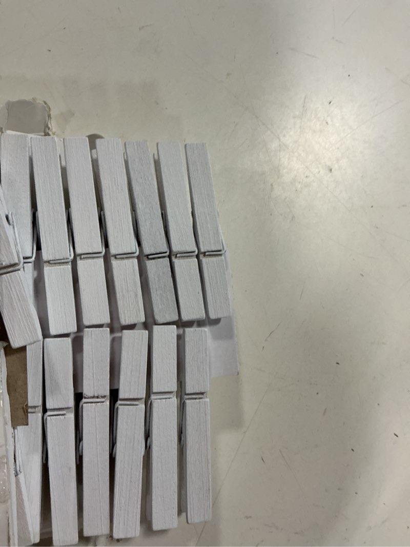 Condition photo showing Good Condition for 100 pcs white clothes pins - 2.9 inch wooden clothespins cheer clips | vibrant for crafts classroom decorations clothing pictures laundry solid wood no splinters fade?proof