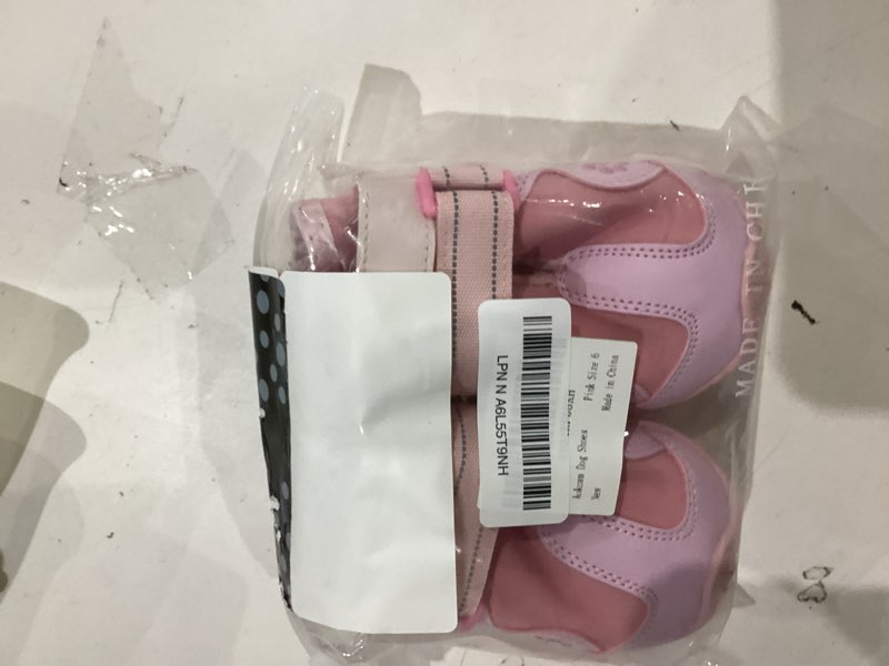 Condition photo showing New/Like New for Dog Shoes for Large Dogs, Anti-Slip Dog Boots for Winter Snow, Hot Pavement, Dog Booties & Paw Protectors Pink Size 6 Waterproof-Pink #6(2.55" inner width) for 52-68 lbs