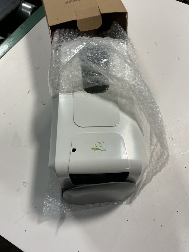 Condition photo showing New/Like New for alpine automatic hand sanitizer dispenser - touchless soap dispenser with drip tray for restaurant, hospital, school, hotel, kitchen and bathroom -1200ml foam white foam w/ drip tray