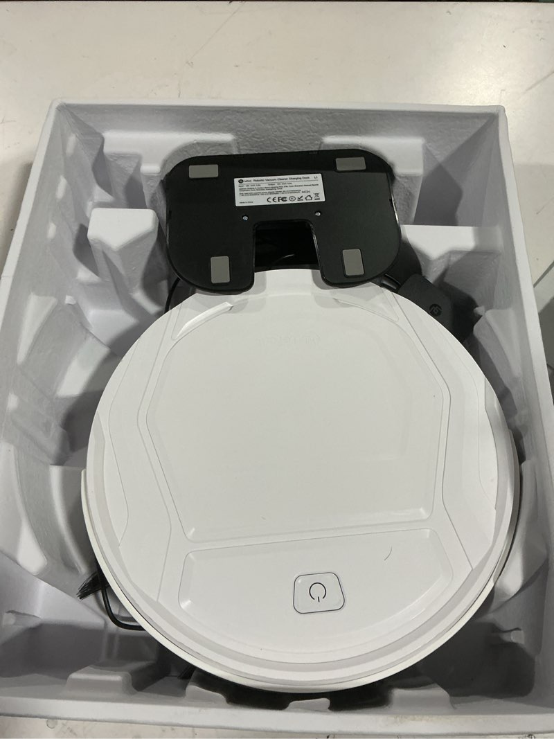 Condition photo showing Good Condition for lefant m210 pro robot vacuum with powerful suction, 6 cleaning modes, 120 mins runtime, quiet, self-charging, voice control, ideal for pet hair and hard floor, white