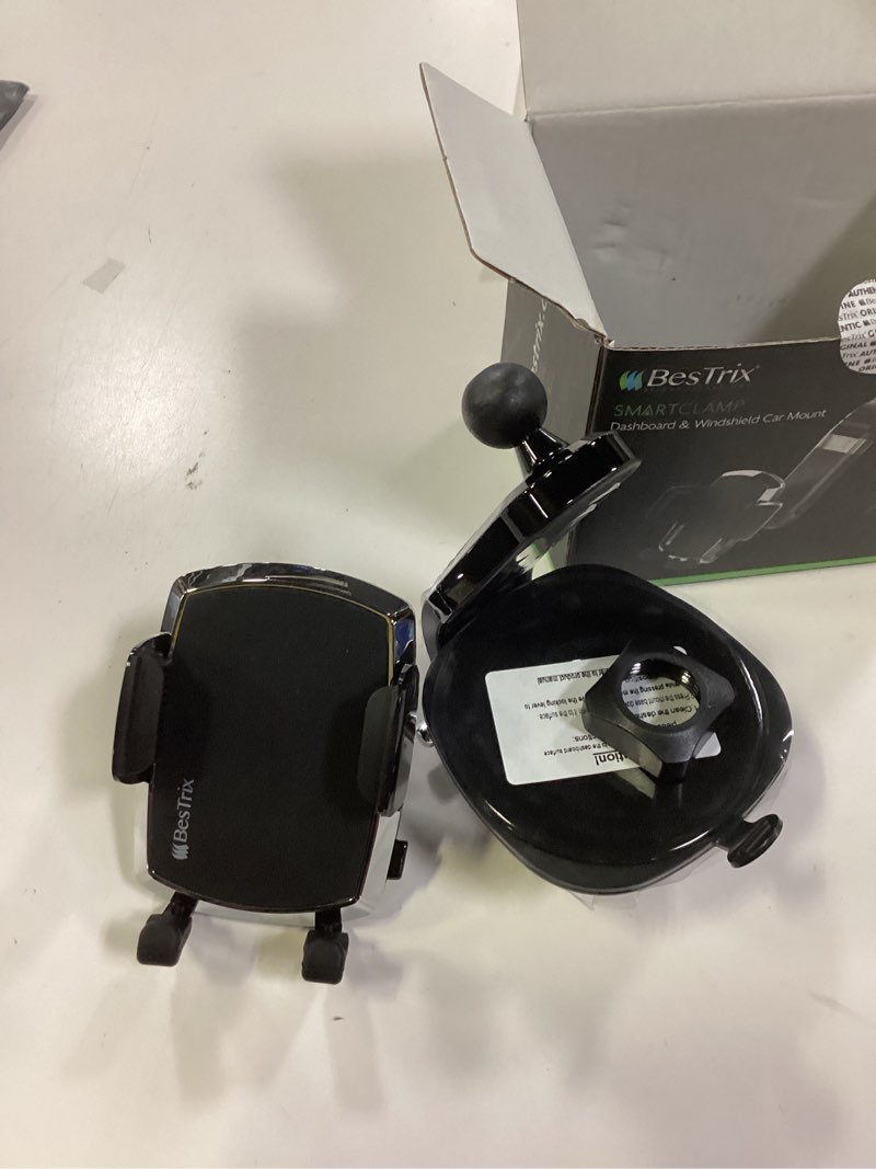 Condition photo showing item condition for Bestrix SmartClamp Car Phone Mount | Dashboard Cell Phone Car Phone Holder Compatible with iPhone 13 12 11 Pro, Xr, Xs, XS MAX,XR,X, Galaxy S20 Note 20 Ultra & All Smartphones