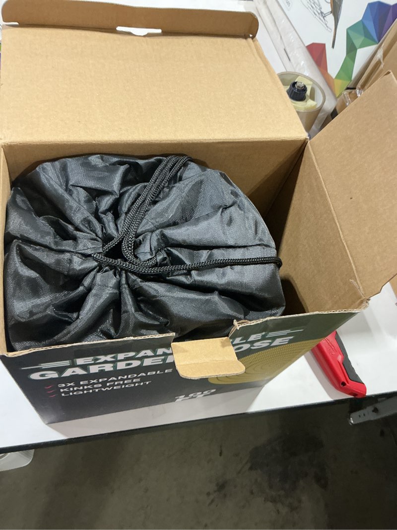 Condition photo showing Good Condition for 100 ft flexible garden hose with 10 spray nozzle-heavy duty superior strength 96d material garden hoses -5-layer pte latex core - lightweight water hoses- extra strong brass connectors garden hose blackgrey 100ft
