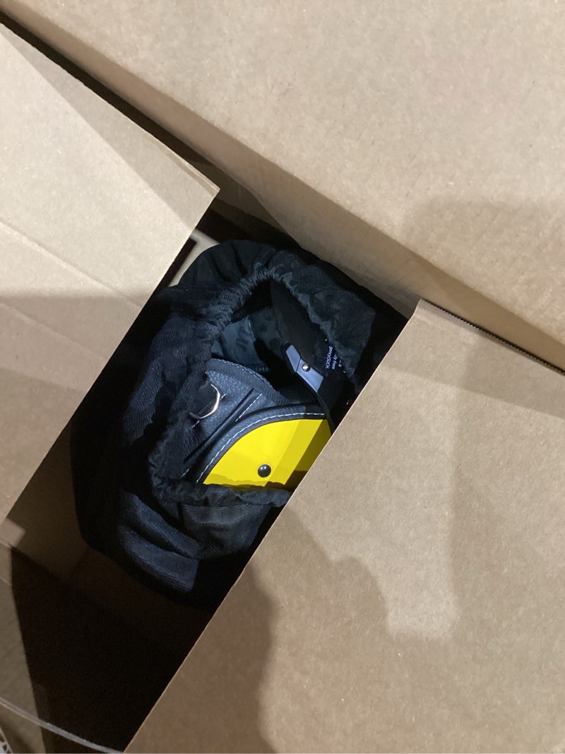 Condition photo showing Good Condition for 3/4 Motorcycle Helmets Retro Open Face Vespa Scooters Helmet with Clear Visor for Men and Women- DOT Approved Yellow Black LINE Small