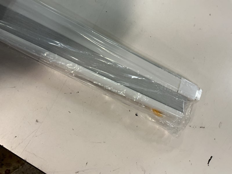 Condition photo showing New/Like New for lazblinds cordless cellular shades, no tools no drill blackout honeycomb shades pleated blinds for windows, 25'' w x 48'' h, silver white blackout-silver white 25'' w x 48'' h